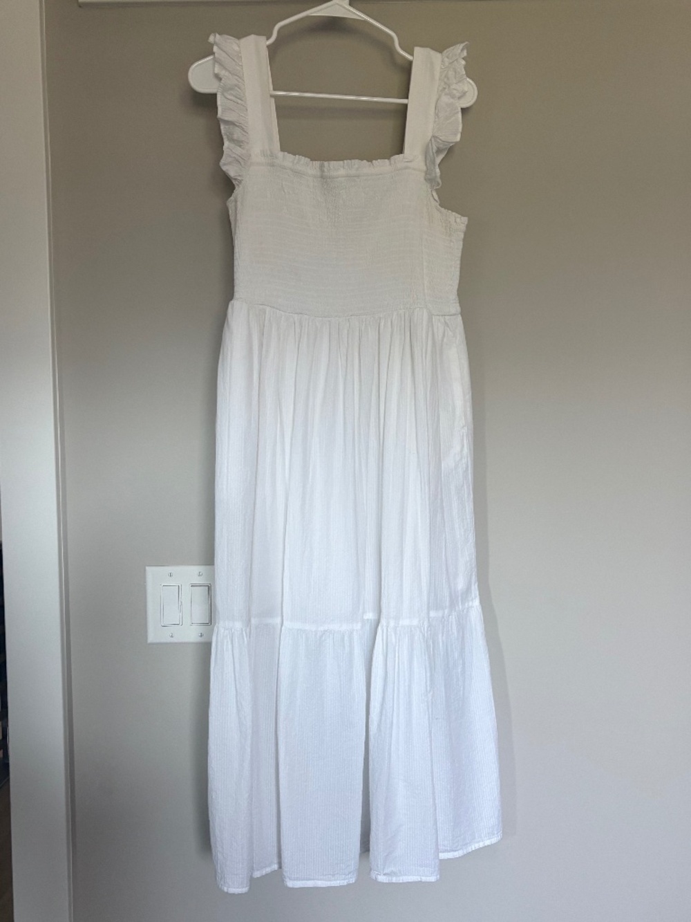 On 34th Smocked White Dress
